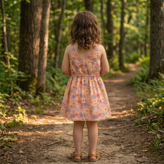 Samantha - Handmade Girl’s Dress with Matching Doll & Doll Outfit